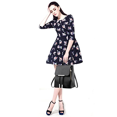 Rucksackhandtaschen SEARCHALL student pu - leder schoolbag mini - frauen reisen rucksack umh  ngetasche rucksack  schwarz 