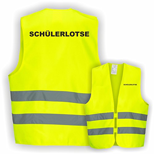 Warnweste GELB Sicherheitsweste Weste Schuelerlotze (Schuelerlotze 1 Weste)