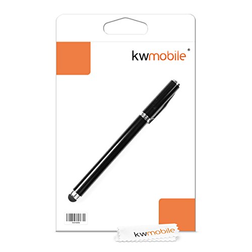 kwmobile Eleganter 2in1 STYLUS mit Kugelschreiber in SCHWARZ – geeignet z.B. fürSamsung Galaxy Tab 3 10.1 / Tab 4 10.1 / Tab 4 8.0 / Tab 3 8.0 / Galaxy Note 10.1 2014 / Apple iPad 2 3 4 Air / Sony Xperia Tablet Z Z2 / Asus Memo Pad 10 / Memo Pad HD - 5
