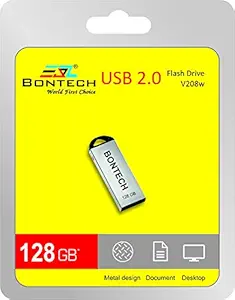 JPZ BONTECH WORLD'S FIRST CHOICE High Speed Flash Drive 128GB Pendrive with 100 % Seller Warranty ( Made in India ) Silver Color Pendrive for Office Work , Computer , Laptop etc .