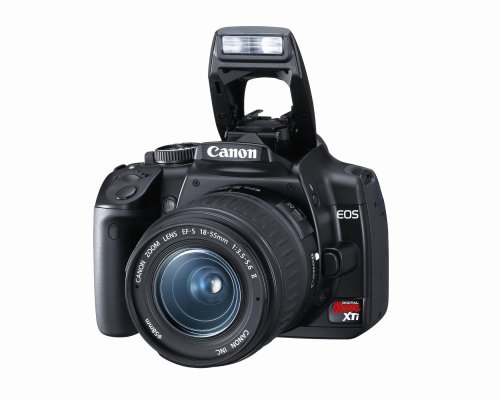 Canon EOS Digital Rebel XTi - Digital camera - SLR - 10.1 Mpix - Canon EF-S 18-55mm lens - optical zoom: 3 x - supported memory: CF, Microdrive - black