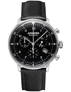 Junkers Herren-Armbanduhr XL Bauhaus Chronograph Quarz Leder 60862