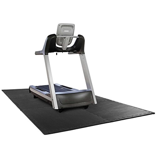 Schutzmatten Set von #DoYourFitness mit 6 Puzzlematten 6 Steckelementen á 60 x 60 x 1,2 cm (ca. 2,2m²) - Unterlegmatten bzw. Multifunktionsmatte für Fitnessgeräte / sicherer Bodenschutz für Sportgeräte (z.B. Spining-Fahrräder,Crosstrainer, Laufband oder Hantelbank), Gymnastikräume, Keller - Matten Schutz vor Kratzern, Dellen, Kälte, Lärm, Flüssigkeit / erhältlich in schwarz grün blau