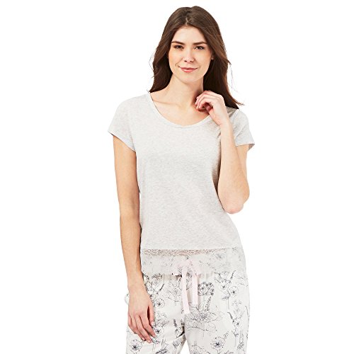 Rjr.John Rocha Womens Grey Lace Trim Pyjama Top 14