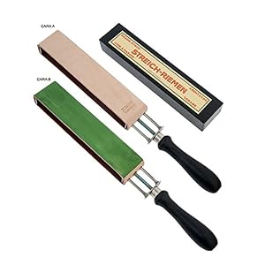 Double Razor Strop for Straight Razor Leather Adjustable Russian Streich Riemen t00056j - Image 2