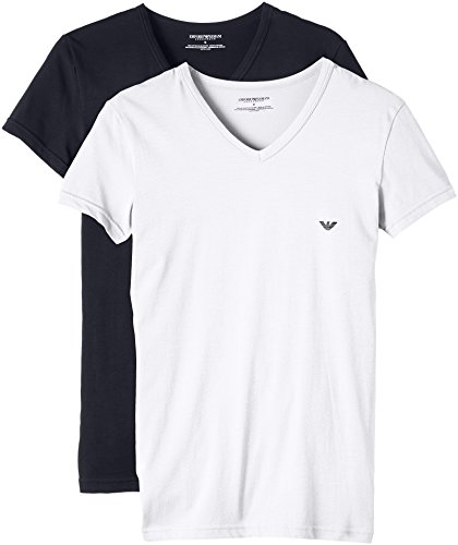 Emporio Armani Underwear 111512CC717 - Camiseta tirantes para hombre, color mehrfarbig (bianco/marine 10410), talla M