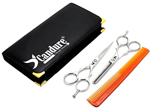 Professionell Haarscheren Set Mikroverzahnt Effilierschere Modellierschere Friseur Scheren Set, 5.5“ (13,97cm) - 4