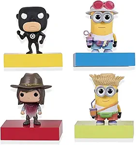 Room Decor Floating Shelves Display Shelf Storage Shelf Corner Shelf Rack & Shelfs Wall Decor for Kids Room, Bedroom, Kitchen, Bathroom or Office Space, Set of 4, Multicolor