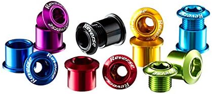 Reverse Chainring Bolt + Nut – MTB Aluminium – Set of 4) – 9g
