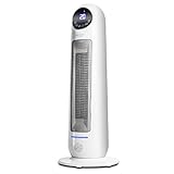 Diseñado con pantalla LED SmartControl y un mando a distancia. Cuenta con 3 modos de funcionamiento: Modo Eco: 1200 W, Modo Turbo: 2200 W y Modo Cool: función ventilador. El calefactor cerámico cuenta con un sensor antivuelco que en caso de desplazarse a una posición no habitual o caerse se detiene automáticamente.