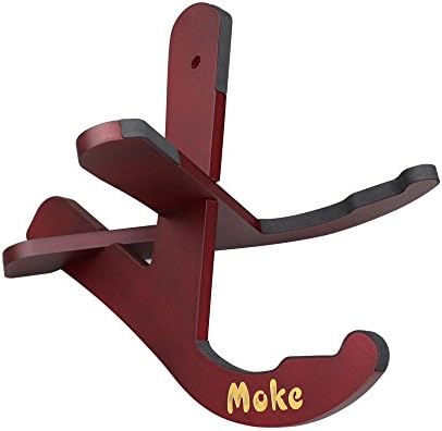 MUKE Mahagony Guitar Floor Stand Wood Instrument Stand with Two Y Shaped Wooden Pieces Flat Pack Holder Rack Mount for Acoustic, Classic, Electric, Bass Guitar