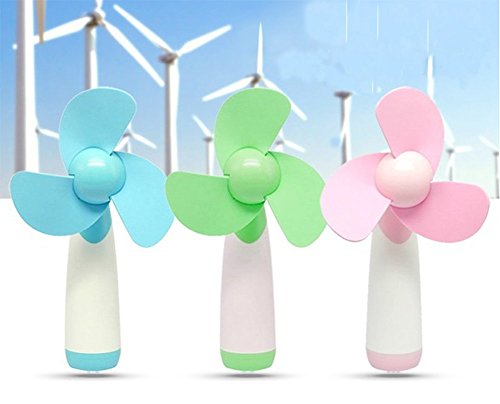 Leisial Handventilator, Miniventilator, Mini USB Fan, Lüfter ventilator für heiße Sommeraußen Reisen,Grün - 8