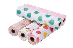 Maharsh ENT. Set of 3 Rolls Printing Antibacterial Cabinet Plastic Foam Household Wardrobe Moisture Drawer Pad Waterproof Non-Slip Paper Kitchen Cupboard Liners Roll Mat, 30x300 cm (Multicolour)