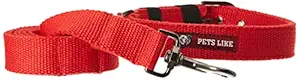 Pets Like Spun Poly Collar and Leash Set 32 mm(Red)