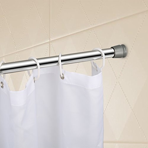 Bon Enjoy® Teleskop-Duschvorhangstange Spannstange, 55-90CM, Ø 2,2 cm, Edelstahl, Silber - 5