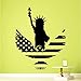 Produktbild jecswolz Kunstdekor Freiheitsstatue Wandtattoo Usa Flagge Vinyl Aufkleber Wand-Dekor Abnehmbare Wasserdichte Aufkleber Wandaufkleber 58 * 72 cm