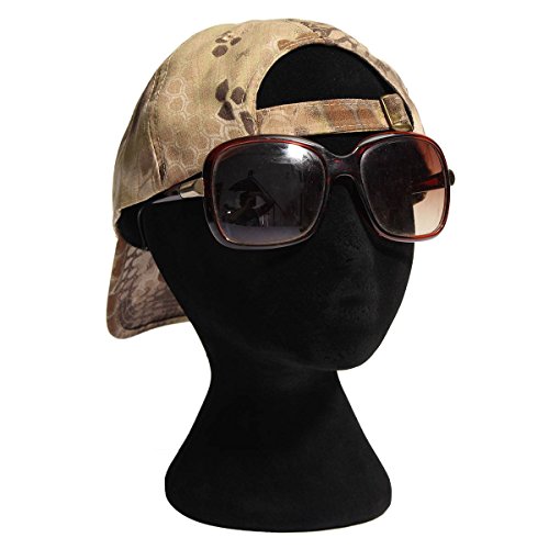 LuckyFine 11' Styrofoam Foam Black Mannequin Head Stand Model Glasses Wig Cap Display