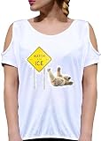 JODE T Shirt Girl GGG27 Z3398 Watch Ice Warning Sign Polar Bear Fun Fashion COOL Bianca - White XL