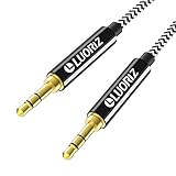 LUORIZ Aux Câble Jack Audio Cable Auxiliaire 3.5mm en Nylon Tressé Long Câble Audio stéréo mâle vers mâle pour Casque,HiFi,Tablette,MP3,iPhone,iPod,ipad, Autoradios,Portables - 1.2M Noir et Blanc