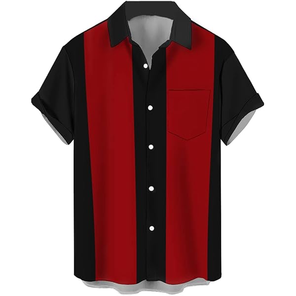 Chemise Bowling Homme Deer Lady - Manches Courtes Motif Citrouille - Halloween Décontracté