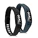 Produktbild kwmobile 2in1 Set: 2x Sport Ersatzarmband für Garmin Vivofit 2 in Schwarz Dunkelblau Innenmaße: ca. 24,8 cm - Silikon Armband mit Verschluss ohne Tracker