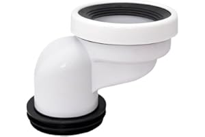 DAZZLEEX Buse de connexion de WC pour tuyau de toilette excentrique droit (décalage de 5 cm)