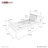 Homestyle4u Jugendbett Einzelbett Kinderbett Bettgestell 90×200 weiß Tagesbett Holzbett - 4