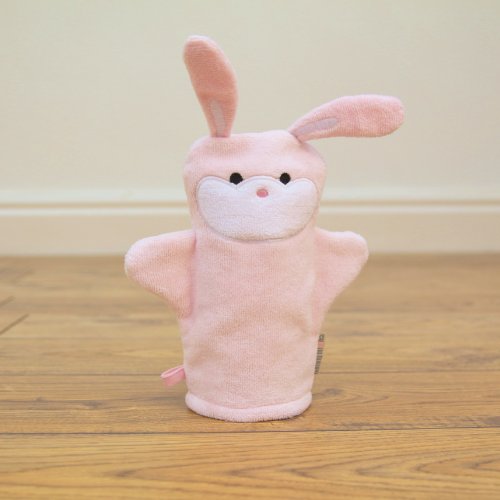 Bathing Bunnies Bunny Cotton Bath Mitt Baby Pink