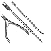Velishy(TM) 3 Pcs Stainless Steel Nail Cuticle Pusher Spoon Cutter Nipper Clipper Set