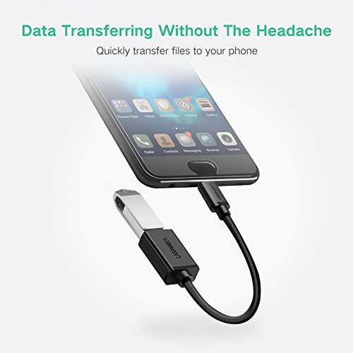 USB C OTG Kabel UGREEN USB 3.1 Type C Stecker auf USB 2.0 Type A Buchse Datenkabel Kompitible mit MacBook Pro, neue MacBook, one plus 3, Huawei mate8/p8/p9/p10,Google Nexus 5X/Nexus 6P, ChromeBook Pixel, Nokia N1 Tablet 15cm Schwarz - 2
