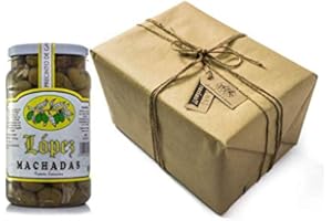 ACEITUNAS LÓPEZ Aceitunas Machadas Extremeñas | Envío Gratis (Pack 6 Tarros 1.200g Peso Neto)