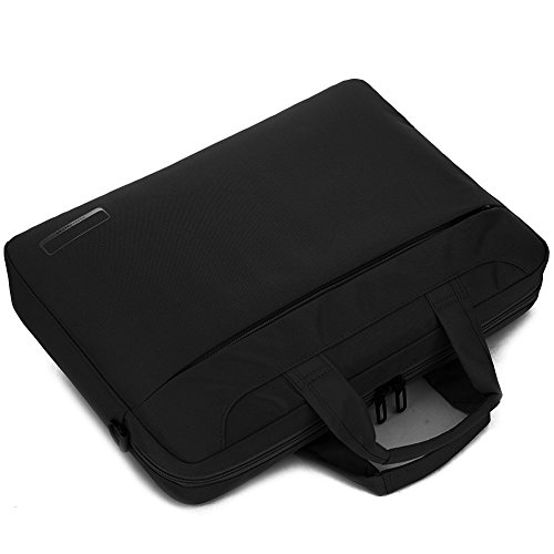 BRINCH 15,6 Zoll Oxford Gewebe Laptoptasche Messenger Bag Umhängetasche Schulterhülle Aktentasche Henkeltasche für 15 – 15,6 Zoll Laptop/ Notebook/ MacBook/ Chromebook Computer mit Schulterriemen und Griffe,Schwarz - 8