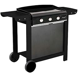 Cook'in Garden - Plancha au gaz en Fonte émaillée sur Chariot FINESTA 3-3 brûleurs 7,5kW