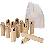 Nordisches Holzwurfspiel MOLKKY aus Holz