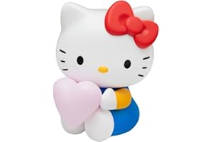 Hello Kitty Lampe 3D en forme de cœur – Lampe sous licence officielle Sanrio, pour table de chevet ou décoration d'étagère, alimentée par piles | Paladone