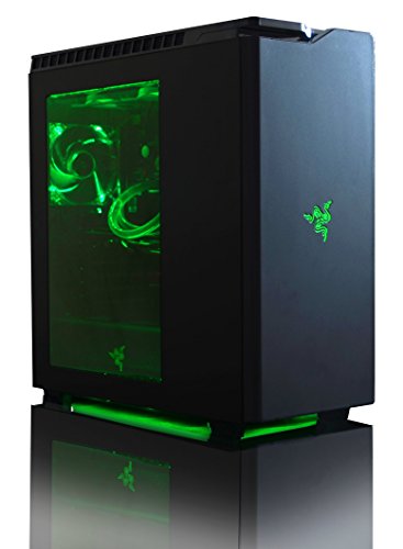VIBOX Rainmaker 81 Gaming PC – 4,5GHz Intel i7 Quad Core CPU, Geforce GTX 1060, leistungsfähig, Wassergekühlter Desktop Gamer Computer mit Spielgutschein, Windows 10, Grün Innenbeleuchtung, lebenslange Garantie* (4,2GHz (4,5GHz Turbo) Superschneller Intel i7 7700K Kabylake Quad 4-Core Prozessor CPU, Nvidia GeForce GTX 1060 3GB Grafikkarte, 32GB Team 2133MHz DDR4 RAM, 240GB SSD, 3TB Festplatte, Raijintek Triton Wasserkühler, 600W 85+ Netzteil, NZXT H440 Gehäuse, Z270 Mainboard) - 4