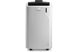 De'Longhi Pinguino EM93 Silent, Climatizzatore Portatile Silenzioso con Tubo di Scarico, 10,500 BTU/h, 2.6 kW, 90 m3, Gas R290, 63 dB, Funzione Deumidificatore, Classe A, Timer 24 Ore, Bianco