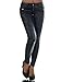 Produktbild N577 Damen Jeans Hose Lederimitat High Waist Lederlook Röhrenjeans Leder-Optik, Farben:Schwarz;Größen:40 (L)