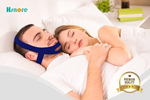 Best Snoring Solutions, Stop Snoring Devices, New Improved Version Adjustable Anti-Snore Chin Strap (Blue)
