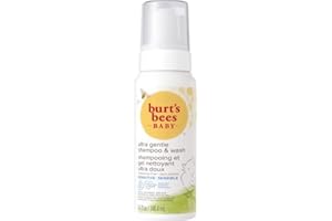 Burt's Bees Baby Shampoo and Body Wash | Moisturise Baby Wash for Normal to Sensitive Skin | Ultra-Gentle, Fragrance-Free Baby Bath Formula | Paediatrician-Test | 248,4 ml Tubka, przezroczysta