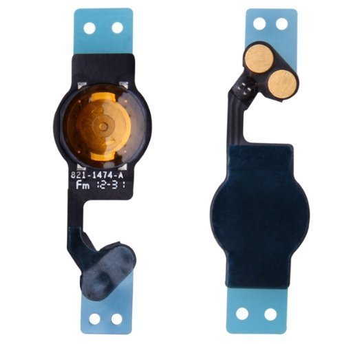 MMOBIEL Home Button for iPhone 5 (White) Homebutton with Flex Cable Metal Bracket Pre installed incl. 2 x Screwdriver Complete Kit