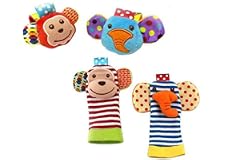Infant Socks And Wrist Rattles Soft Toys Set