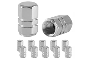 CJMUQHEHH 12 Bouchon Valve Pneu Voiture de Pneu en Aluminium pour Voiture, Moto, Vélo, SUV et Camion, Bouchon de Valve Voiture Universels, Résistants à la Corrosion, Design Moderne et Installation Facile