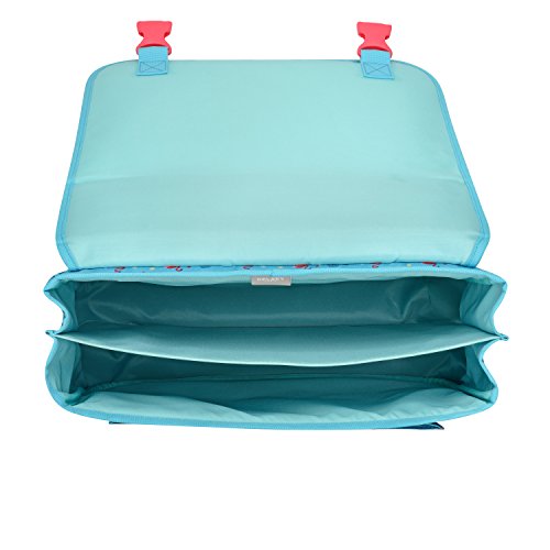 DELSEY PARIS Back to School 2017 Cartable, 42 cm, 21 L, Turquoise Flamands Roses