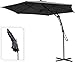 Produktbild Sonnenschirm mit Easy Flap Hebeltechnik - anthrazit - wasserabweisender Ampelschirm - Gartenschirm mit Lüftungsschlitz