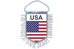 Akachafactory Fanion Mini Drapeau Pays Voiture Decoration USA Etats Unis americain