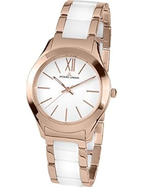 Jacques Lemans Damen-Armbanduhr Rome Analog Quarz Edelstahl beschichtet 1-1796D
