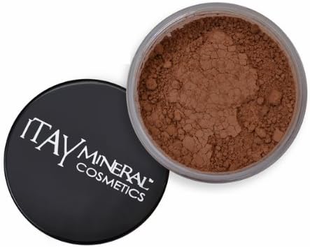 (Bundle of 4 Items)Itay Mineral Cosmetics Full Size Flawless Foundation MF3 Cafe Au Lait+Blush+Foundation Brush+Airplane Travel Cosmetic Bag (MB3 Hot Cocoa)
