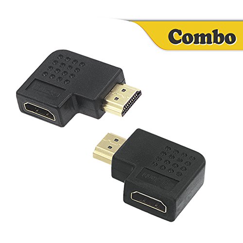 VCE HDMI 90 und 270 Grad Stecker auf Buchse Vertikal flach Adapter