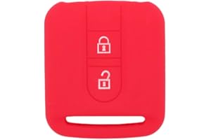 BROVACS Silicone Cover Protector Case Holder Skin Jacket Compatible with NISSAN 2 Button Remote Key Fob CV9502 Red